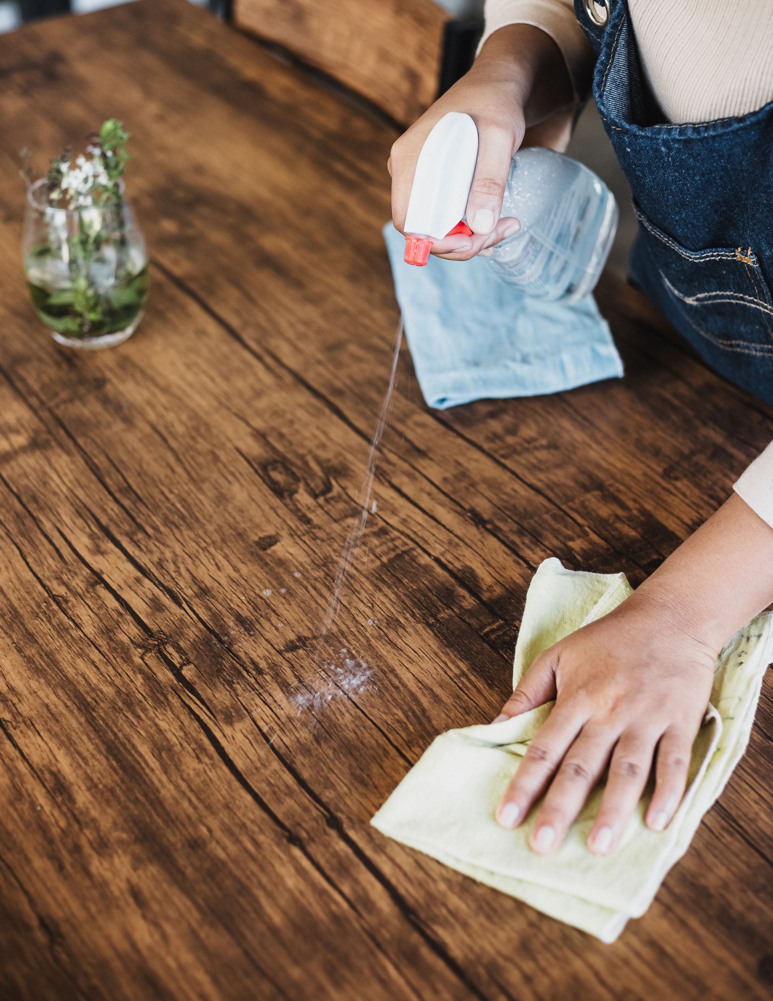 Spotless kitchen counter after Fresh 'N So Clean's house cleaning service, showcasing gleaming surfaces and organized space